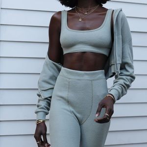 SKIMS WAFFLE SCOOP BRA | MINERAL